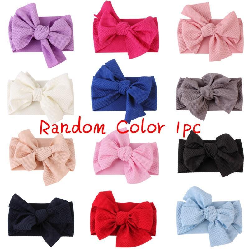 Elastic Candy Solid Color Head Wrap Newborn Head bands Bowknot Bows for Baby Girl Hair Accessories Stevvex