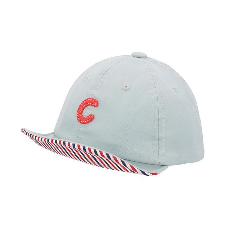 Cartoon Bear Baby Hat Cap Adjustable Baseball Cap Cute Striped Cotton Kids Sun Hat for Baby Boys Stevvex