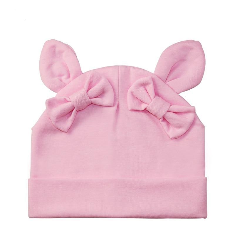 Baby Girl Hat Rabbit Ear Hat For Girls Cotton Bow Knot Children's Cap Toddler Kids Hats Cartoon Hats Stevvex