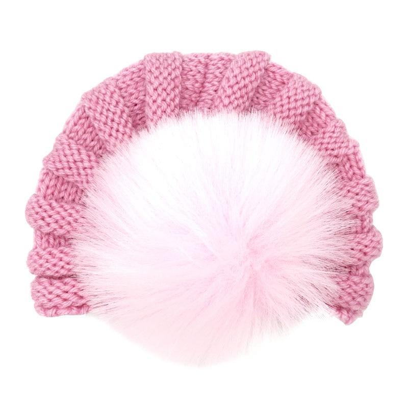 Handmade Knitted Winter Baby Hat for Girls Candy Color Enfant Baby Beanie Turban Hats Newborn Baby Cap Stevvex