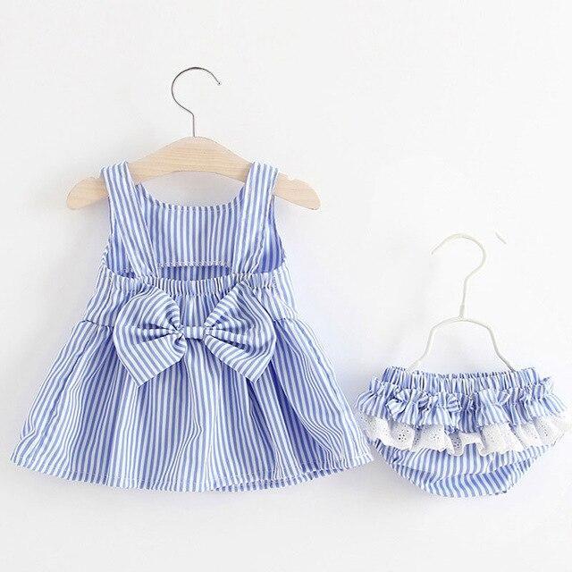 Modern Baby Newborn Toddler Girls Summer Tutu Dress With Printing Princess Dresses Sundress And Hat Stevvex
