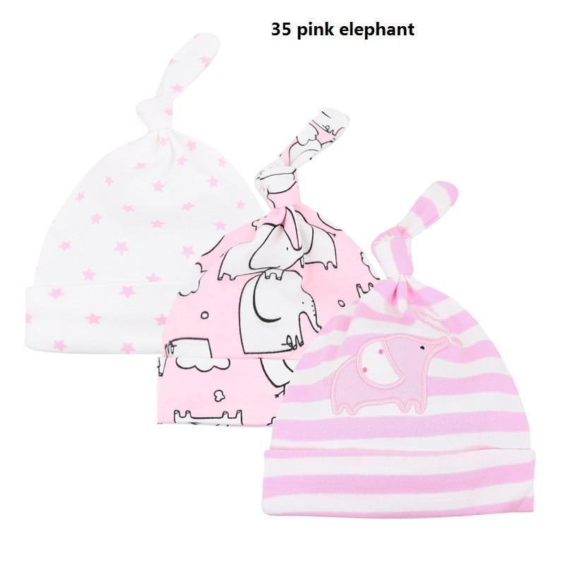 Printed Baby Hats & Caps For Newborn Baby Accessories In Elegant Modern Design Set Of 3PCS For Baby Kids Stevvex