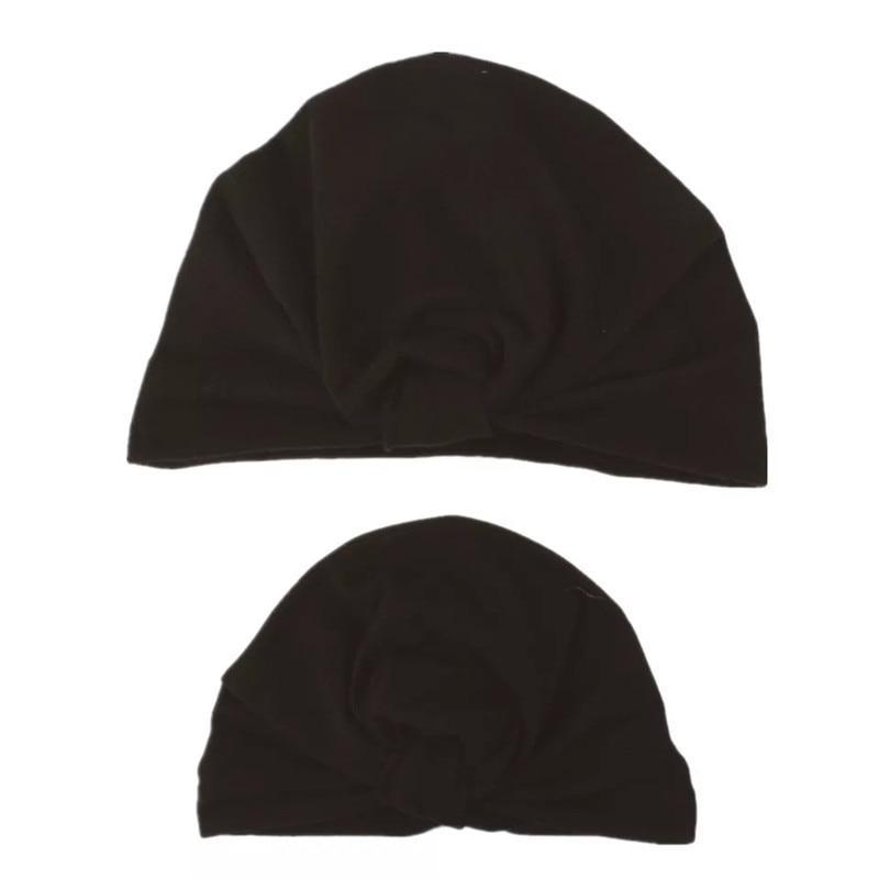 Modern Mom&Baby Turban Mother Baby Hat Headbands Mom Daughter Bow Knot Caps Print Solid Parent-Child Hair Accessories Stevvex