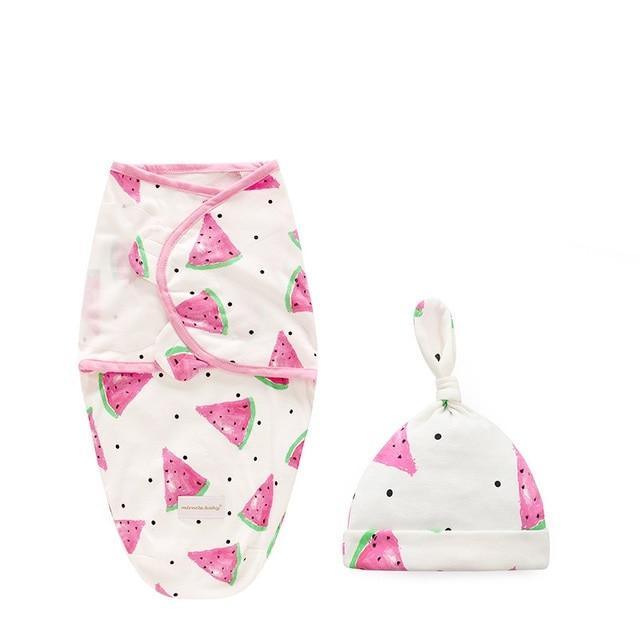 Newborn Wrapping Swaddle Baby Envelop Wrap Blanket Baby Hat Sleeping Bag Set Sleep Bag Stevvex