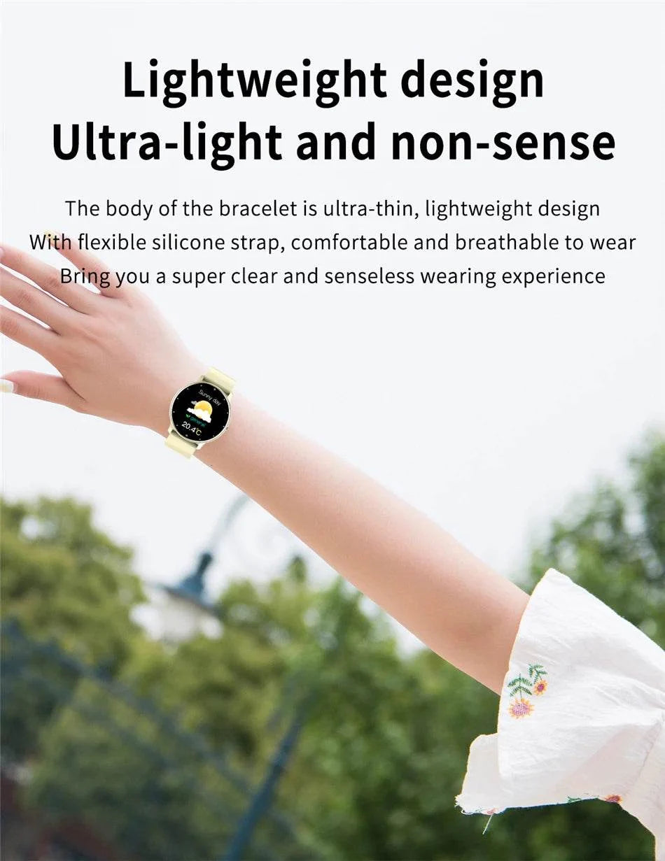 LIGE Smart watch Ladies Full touch Screen Sports Fitness watch IP67 waterproof Bluetooth For Android iOS Smart watch Female