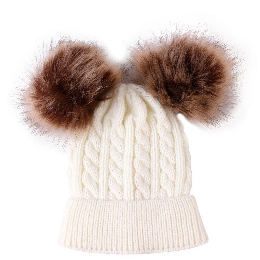 Trend Cute Newborn Baby Winter Warm Hats Infant Kids Girls Boys Knit Hat With Pompom Ball Beanie Caps For Girls Stevvex