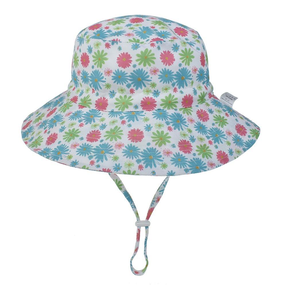 Modern Baby Hat for Girls & Boys Kids Bucket Hat Travel Beach Hat Baby Cap Sun Hats with Windproof Rope Stevvex