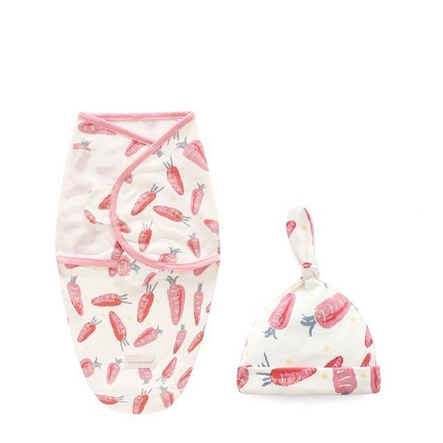 Newborn Wrapping Swaddle Baby Envelop Wrap Blanket Baby Hat Sleeping Bag Set Sleep Bag Stevvex