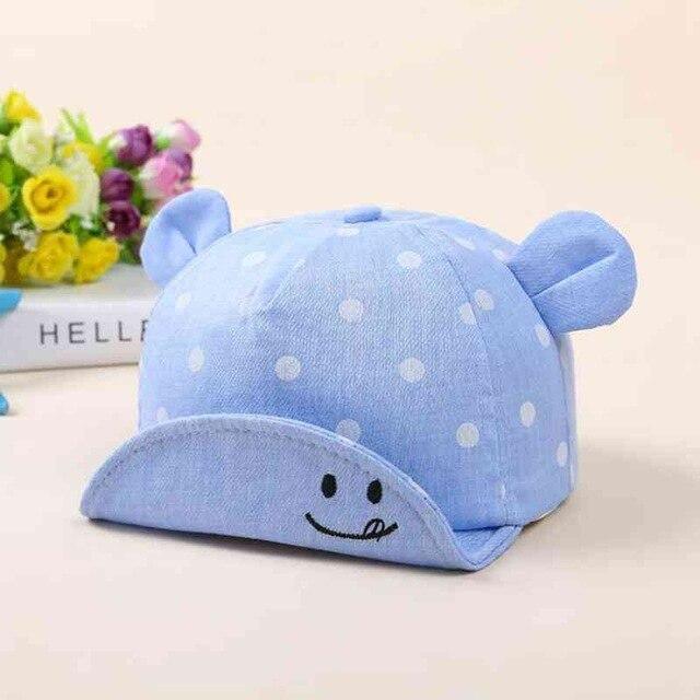 Modern fashion Cute Baby Caps Cute Ear For Baby Girl/Boy Beach Sun Hats Children with Adjustable Snapback Hat For Kids Stevvex