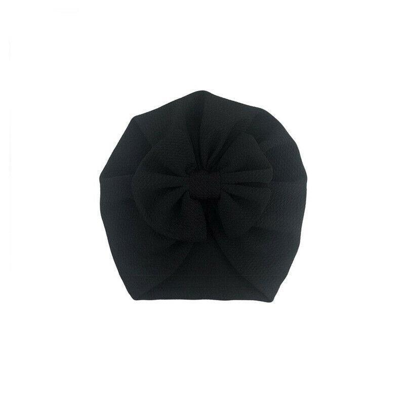Baby Girl Hat Turban With Bow Knot Infant Beanie Solid Big Bowknot Cap For Girls Kid Hats Stevvex