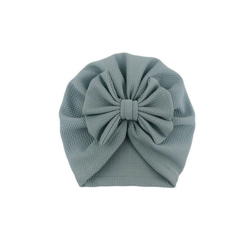 Baby Girl Hat Turban With Bow Knot Infant Beanie Solid Big Bowknot Cap For Girls Kid Hats Stevvex