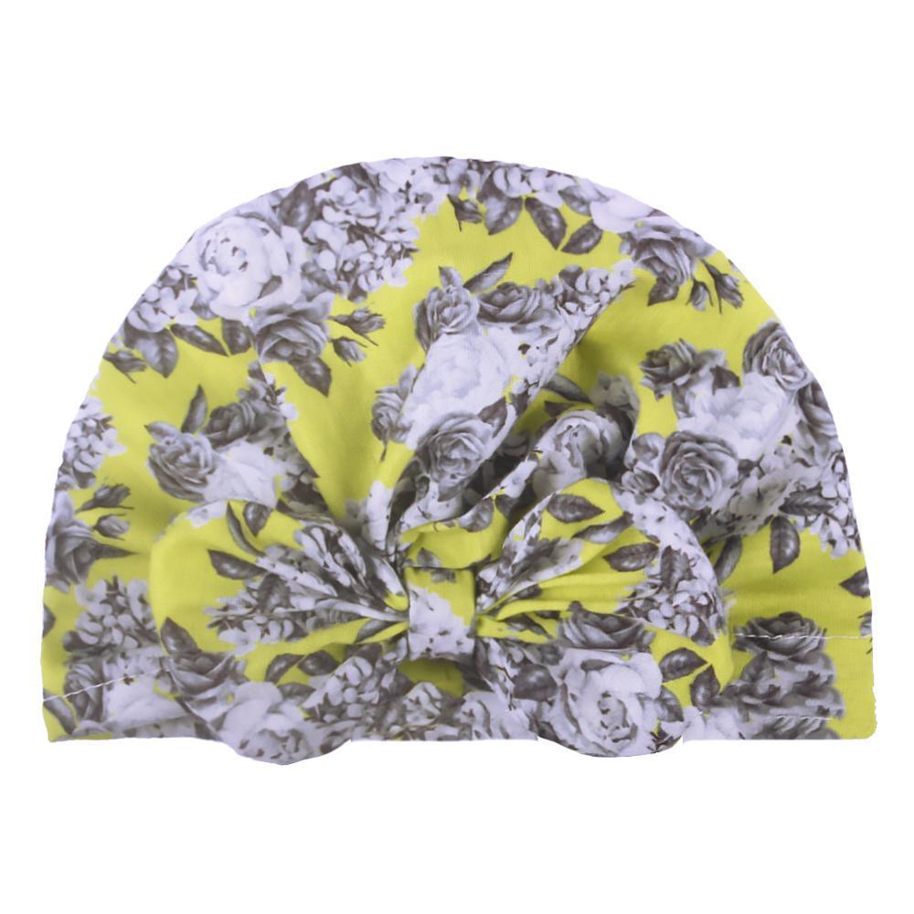 Luxury Modern Donut Baby Beanie Turban Hat Baby Cap Cotton Fruit Print Floral Toddler Baby Girl Cap Design Stevvex