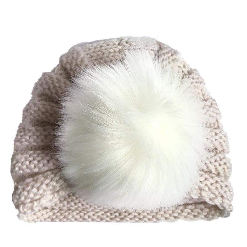 Handmade Knitted Winter Baby Hat for Girls Candy Color Enfant Baby Beanie Turban Hats Newborn Baby Cap Stevvex