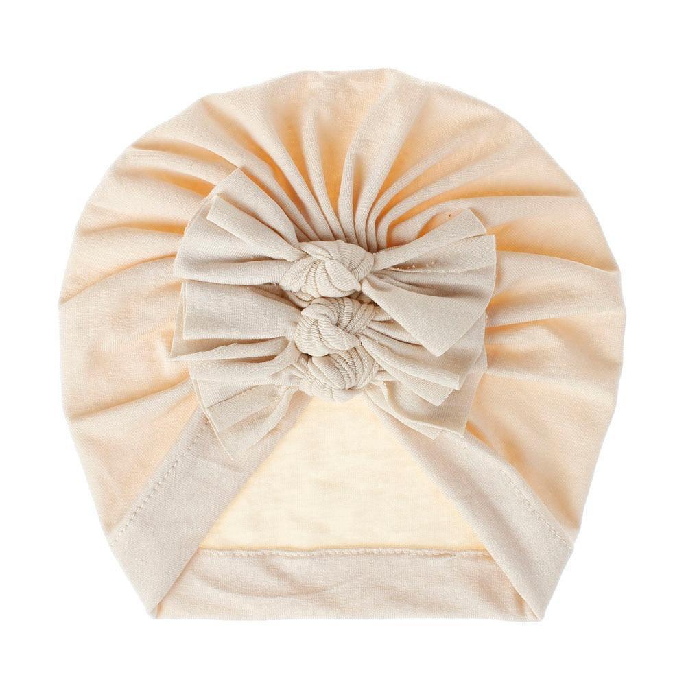 Modern Handamde Toddler Baby Boys& Girls Turban Head Wrap Beanie Cotton Hat Solid Cap Headband For Kids Stevvex
