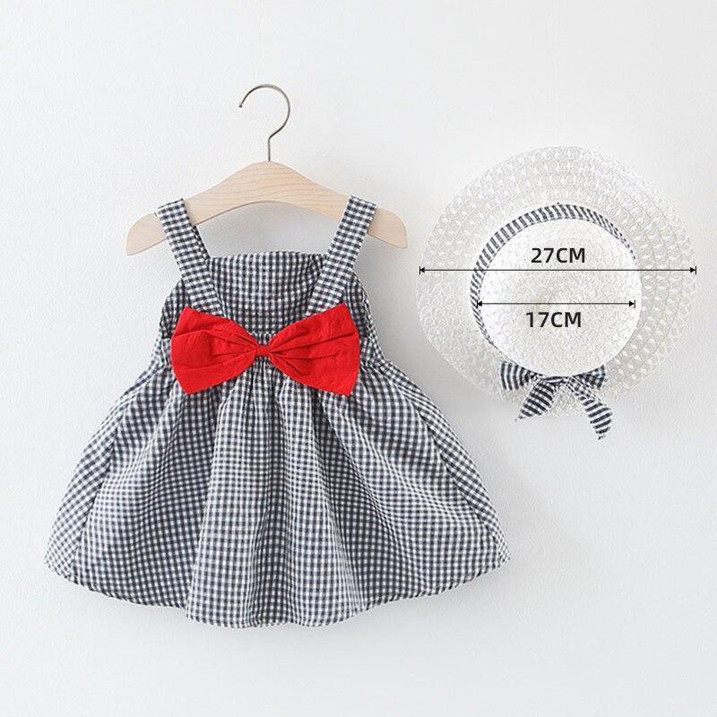 Modern Baby Newborn Toddler Girls Summer Tutu Dress With Printing Princess Dresses Sundress And Hat Stevvex
