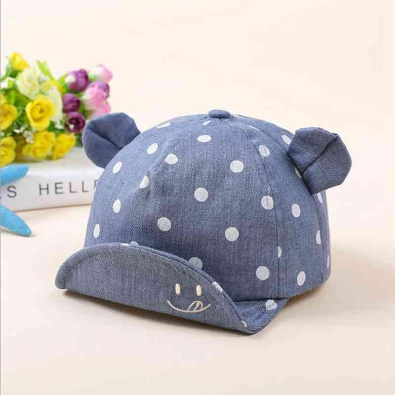 Modern fashion Cute Baby Caps Cute Ear For Baby Girl/Boy Beach Sun Hats Children with Adjustable Snapback Hat For Kids Stevvex