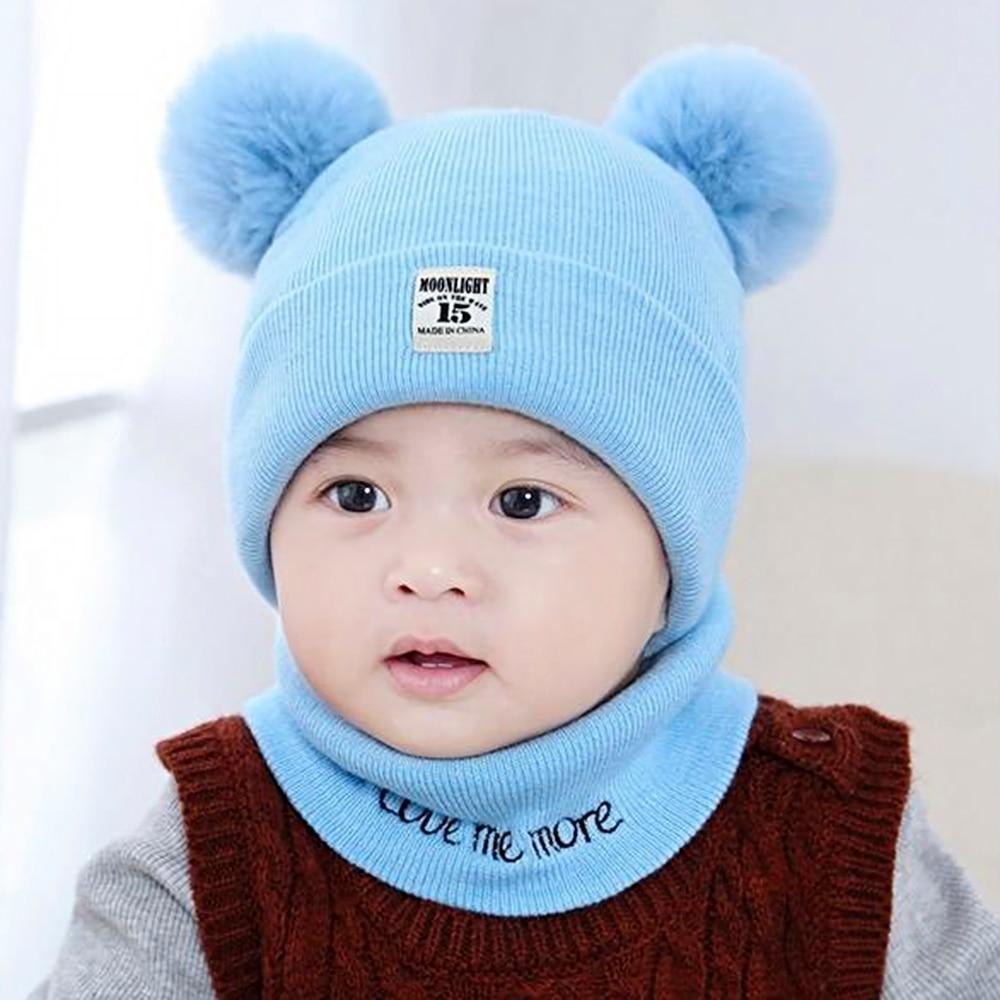 Winter Children Hat Bonnet Enfant Knitted Cute Baby Cap For Girls Boys 0-24 Months For Kids In Modern Bear Design Stevvex