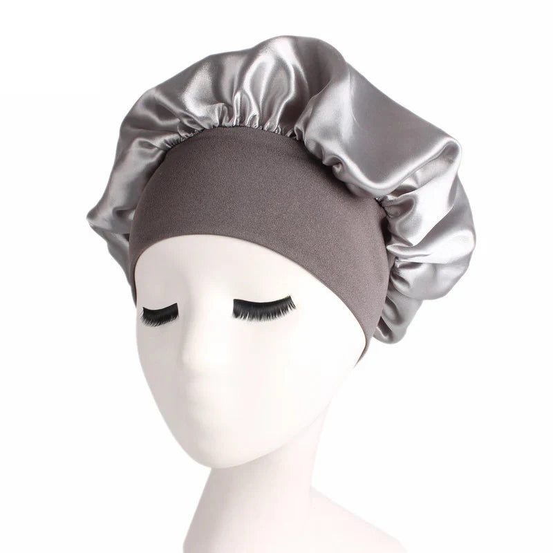 1pc Adjust Solid Satin Bonnet Hair Styling Cap Long Hair Care Women Night Sleep Hat Silk Head Wrap Shower Cap Hair Styling Tools V.I.P Digital Presence