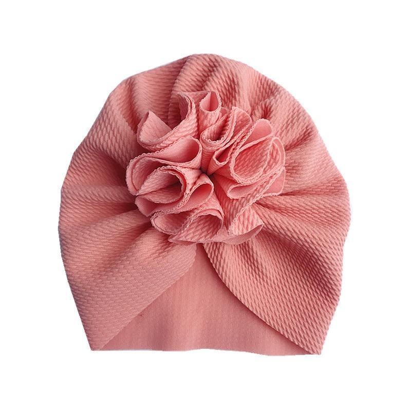 Handamde Elegant Baby Hats for Girls Big Bow Turban Hat Newborn  Baby Beanie Cap Solid Color Style Stevvex