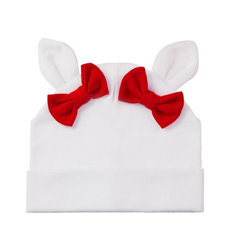 Baby Girl Hat Rabbit Ear Hat For Girls Cotton Bow Knot Children's Cap Toddler Kids Hats Cartoon Hats Stevvex