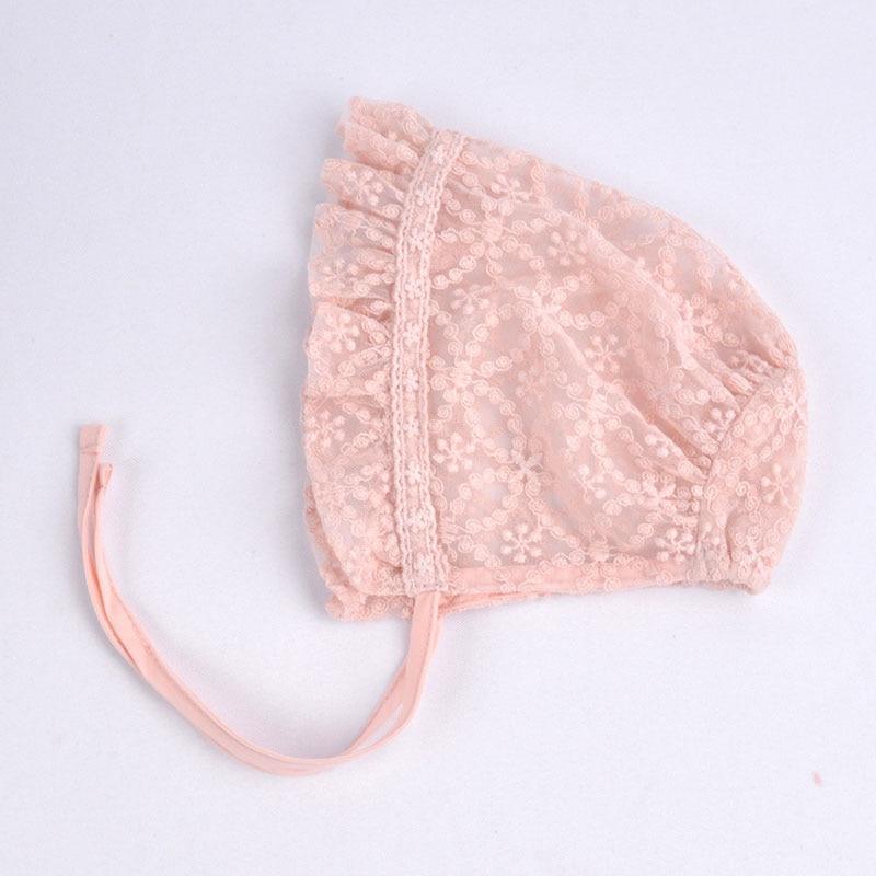 Cute Princess Baby Hat With Bow Solid Color Lace Hollow for Baby Girl Cap Toddler Kids Beach Bucket Hats In Retro Design Stevvex