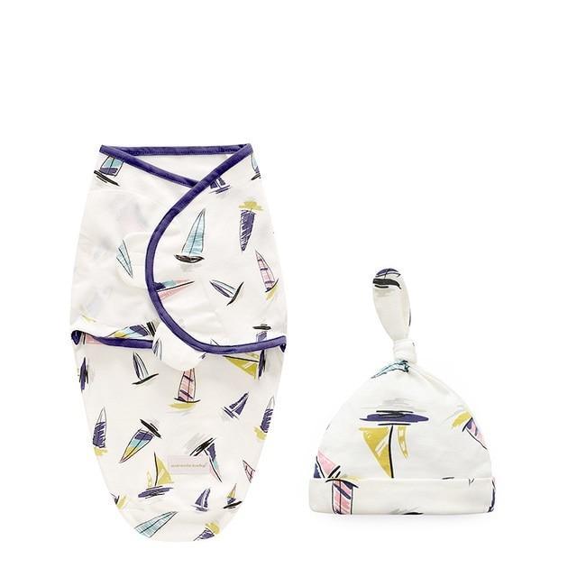 Newborn Wrapping Swaddle Baby Envelop Wrap Blanket Baby Hat Sleeping Bag Set Sleep Bag Stevvex