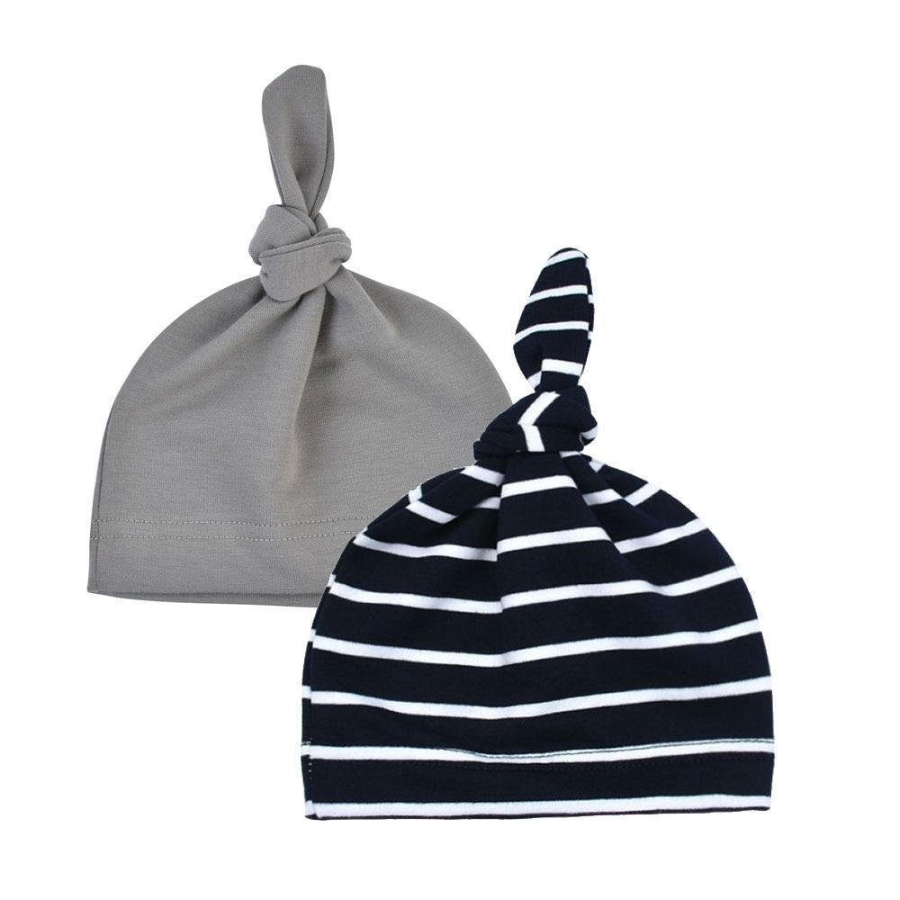 Baby Set 2PCS Caps Hat Spring Autumn 100% Cotton Newborns Children Baby Caps Baby Hats For Girls and Boys Caps for Sleeping Stevvex