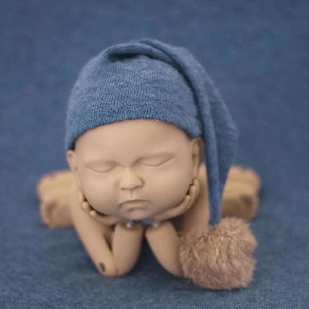 Modern Newborn Photography Props Knit Cap With Fur Ball For Newborn Baby Cap Great For Photo Studio Photography Props Cap Beanie Baby Stevvex