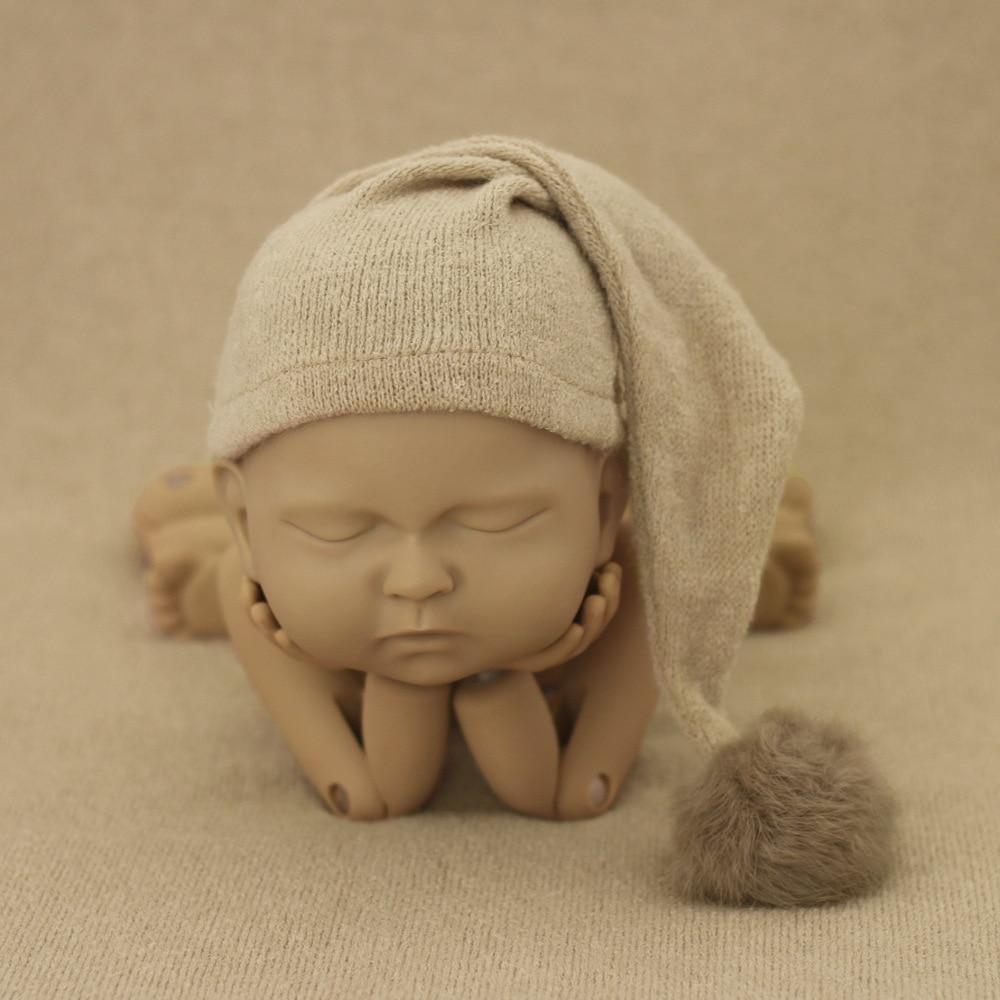 Modern Newborn Photography Props Knit Cap With Fur Ball For Newborn Baby Cap Great For Photo Studio Photography Props Cap Beanie Baby Stevvex