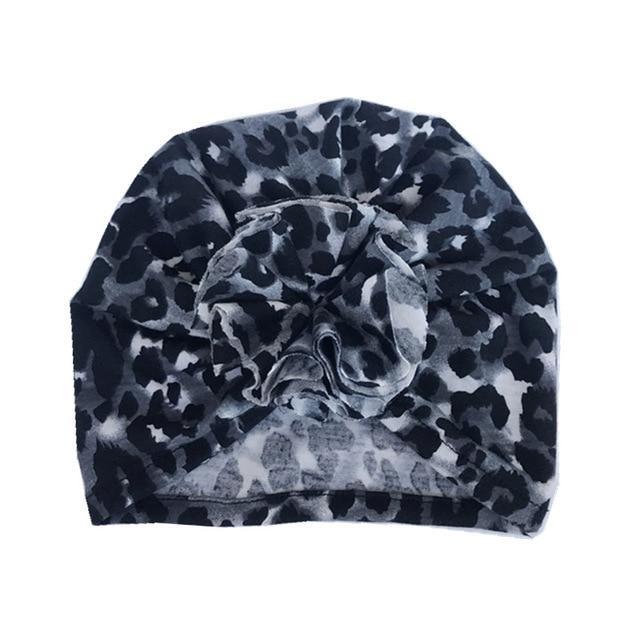 Luxury Modern Newborn Infant Baby Girl Boy and Mom Turban Hat Bows Flower Head Wrap Leopard Hat Cotton Cap For Parent-child Stevvex
