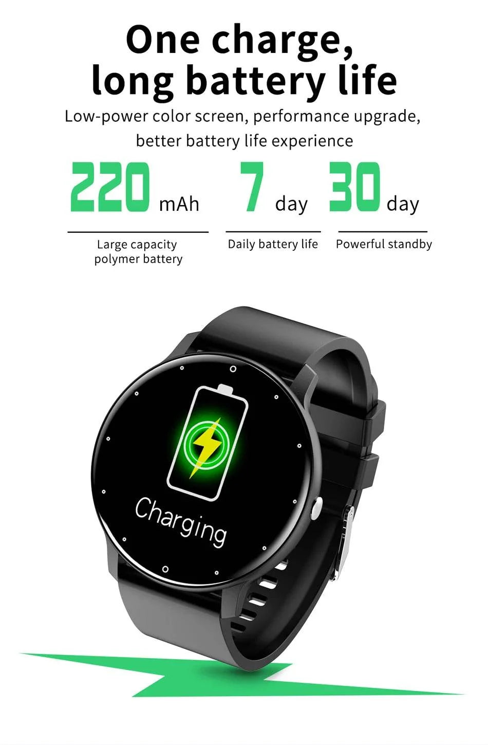 LIGE Smart watch Ladies Full touch Screen Sports Fitness watch IP67 waterproof Bluetooth For Android iOS Smart watch Female