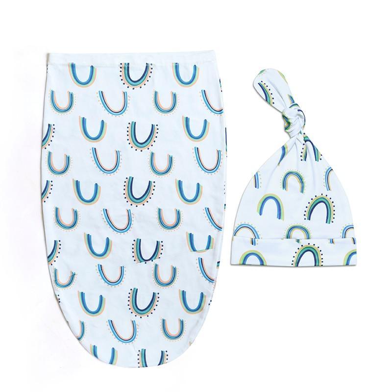 Baby Envelope Newborn Rainbow Baby Swaddle Blanket Set Cotton Swaddling Bag Sleep Sack Bedding Sleep Bag Stevvex