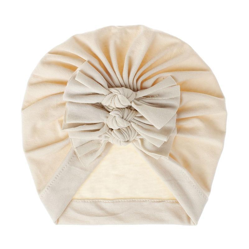 Modern Turban Baby Girls Bow Turban Hats Cotton Kids Beanie Children Hats Accessories For Girls Baby Stevvex