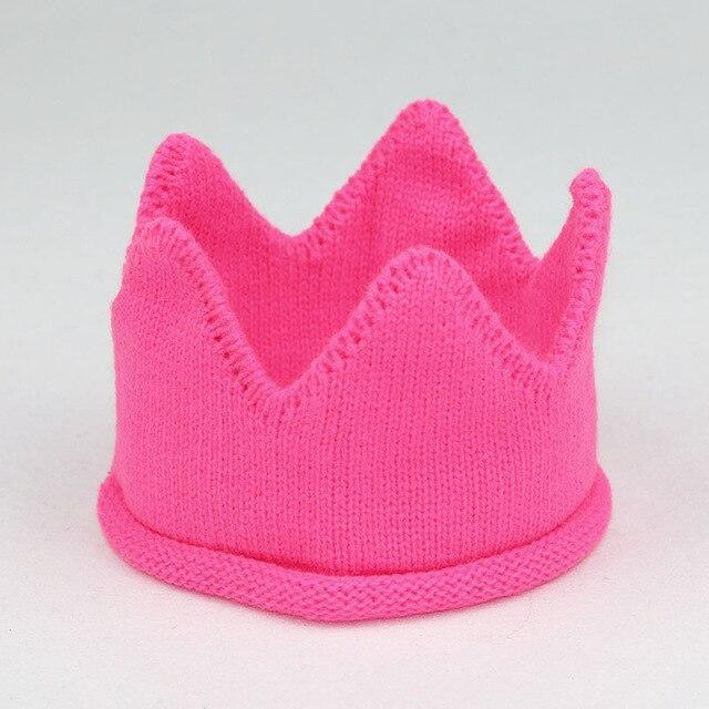 Modern Luxury New Trend  Baby Hat Girls and Boys Crown Knitted Cap Toddler Empty Top Hats Newborn Design Woolen Yarn Bonnet For Kids Stevvex