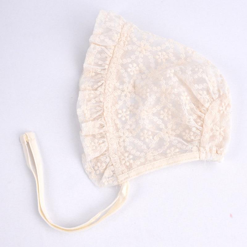 Cute Princess Baby Hat With Bow Solid Color Lace Hollow for Baby Girl Cap Toddler Kids Beach Bucket Hats In Retro Design Stevvex
