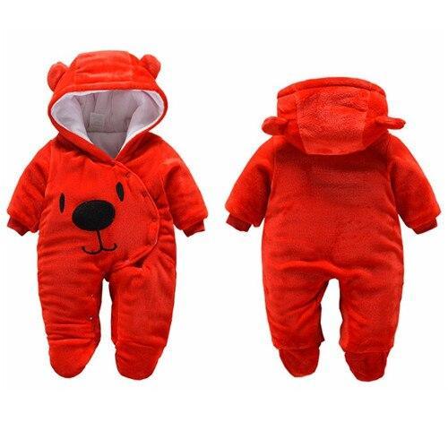 Newborn Winter Hoodie Baby Rompers Outwear Infant Baby Jumpsuit 3M -12M For Girls and Boys Winter Romper Stevvex
