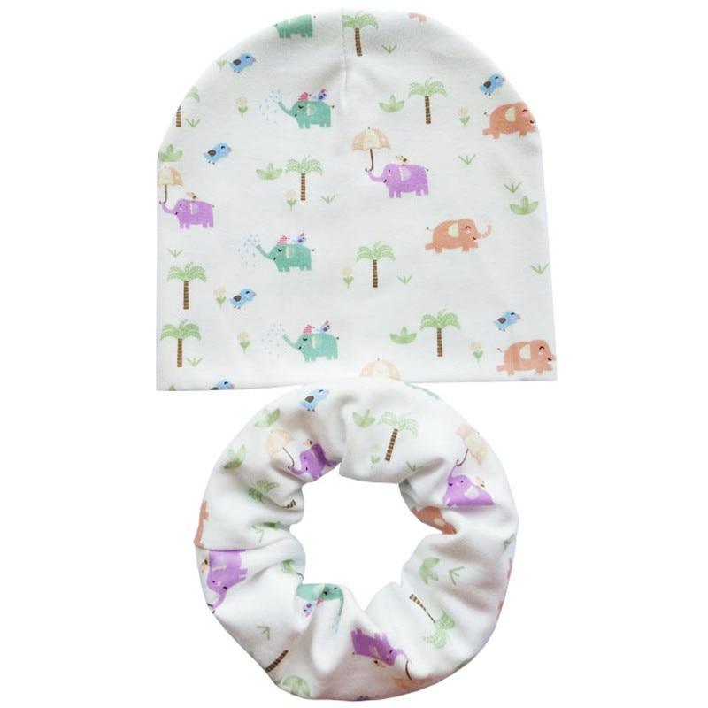 Modern Cartoon Cotton Baby Hat Winter Baby Girls Hat Newborn Boys Hats Kids Cap Scarf Set Children Beanies For Kids With Scarf Stevvex