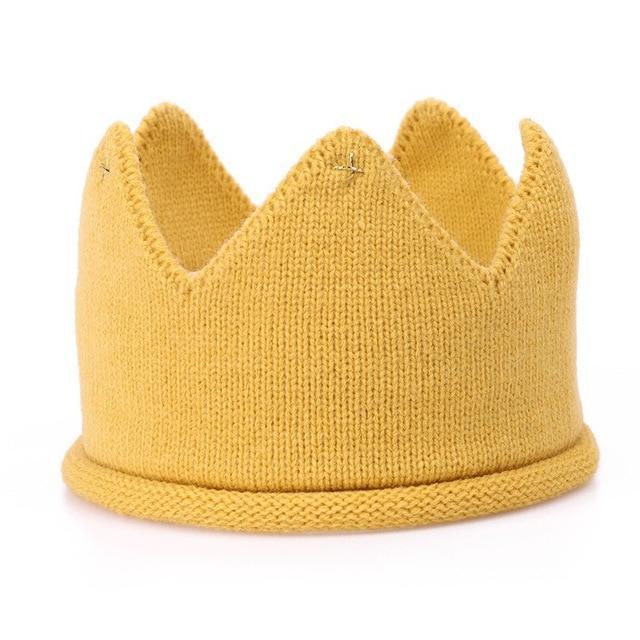 Modern Luxury New Trend  Baby Hat Girls and Boys Crown Knitted Cap Toddler Empty Top Hats Newborn Design Woolen Yarn Bonnet For Kids Stevvex