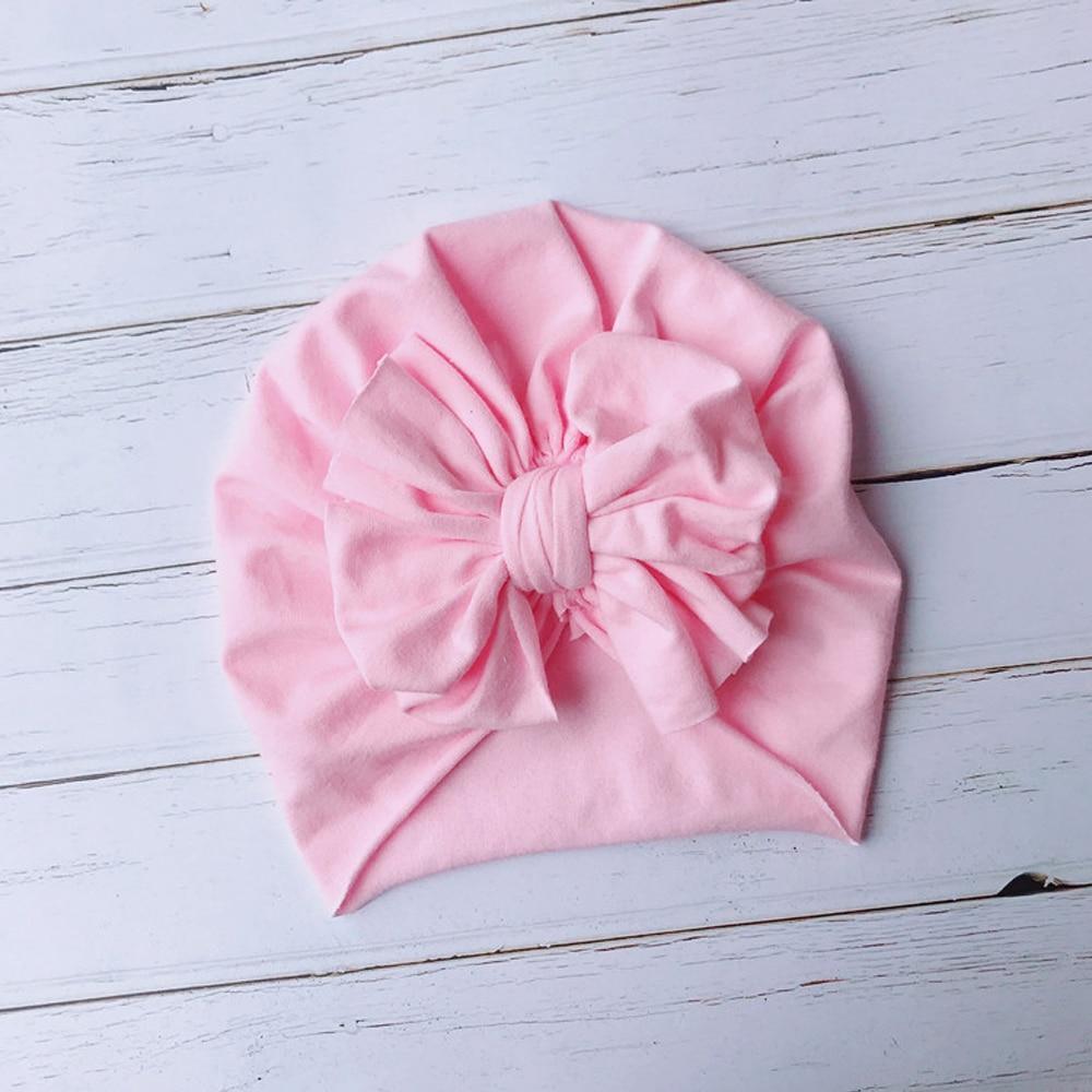 Cute Baby Hat Toddler Kids Soft Cotton Turban Beanies Hat Boy Girl Floral Bowknot Head Wraps Stevvex