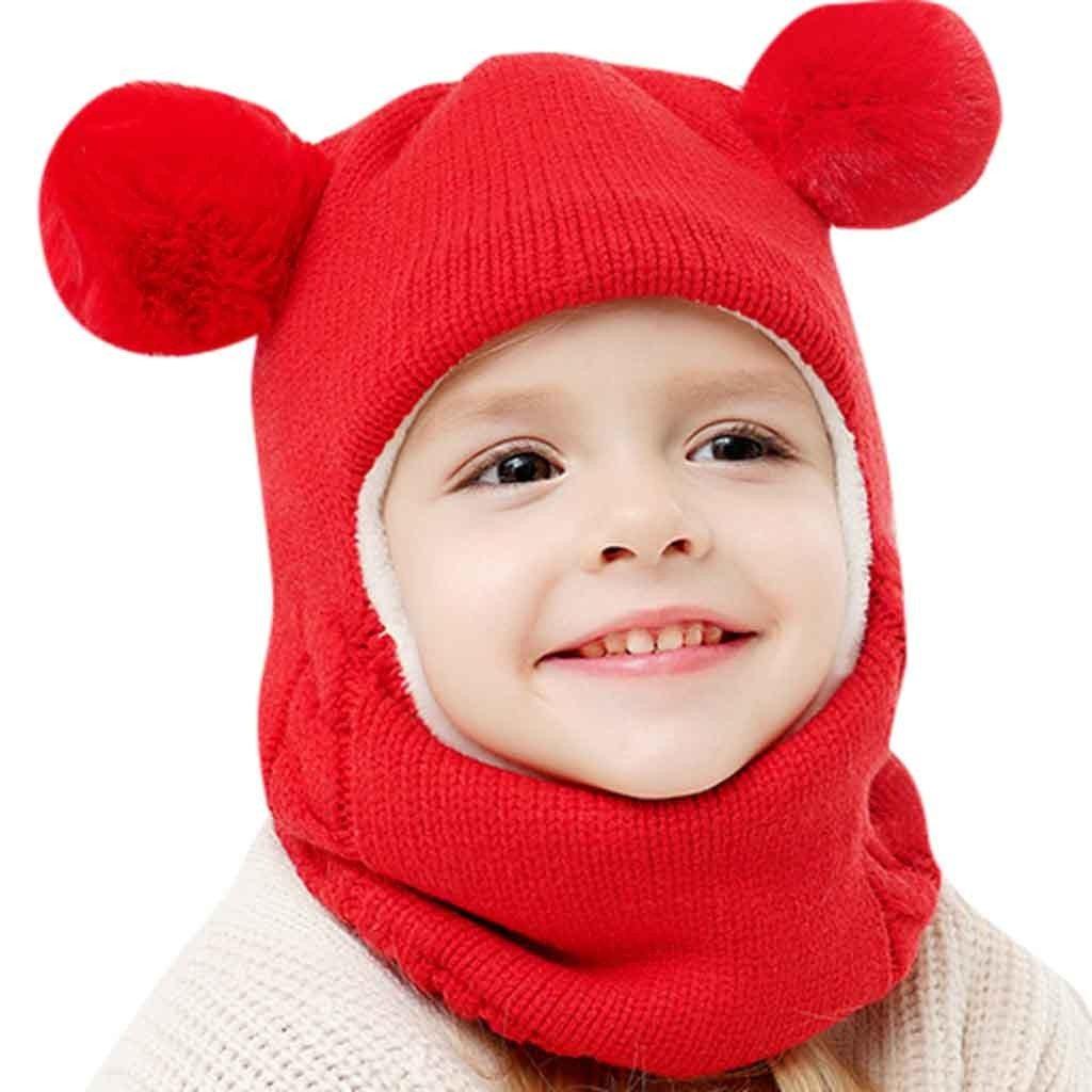 Modern Luxury Children Hats Pom Pom Ball Hat Kids Warm Wool Hooded Hat Baby Scarves Toddler Caps For Kids Stevvex