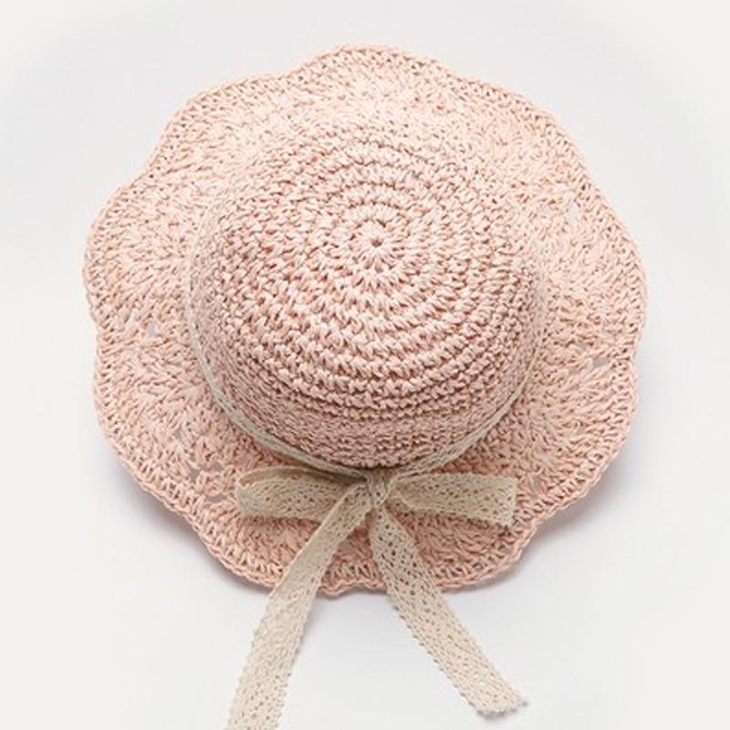 Handmade Modern Elegant Lady Baby Girls Breathable Lace Cap With Bow Great For Beach Sun Stevvex