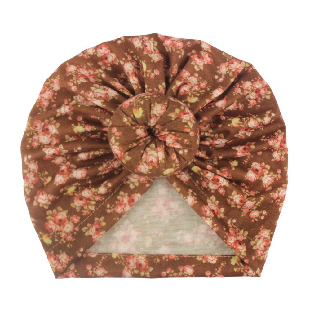 Luxury Modern Donut Baby Beanie Turban Hat Baby Cap Cotton Fruit Print Floral Toddler Baby Girl Cap Design Stevvex