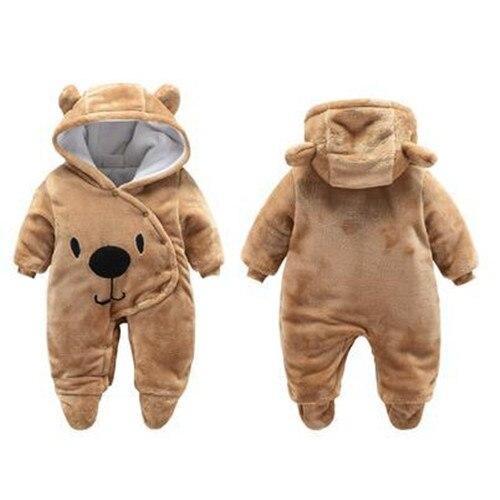 Newborn Winter Hoodie Baby Rompers Outwear Infant Baby Jumpsuit 3M -12M For Girls and Boys Winter Romper Stevvex