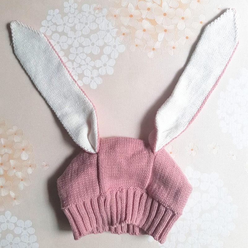 Baby Rabbit Ears Hat Infant Toddler Knitted Caps for Baby Bunny Beanie Hats Accessories Stevvex