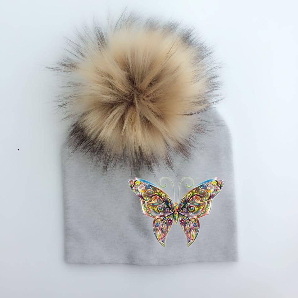Fashion Baby Cap With Butterfly Toddlers Infant Bonnet Baby Hat For Boys and Girls Travel Hat Cap Stevvex