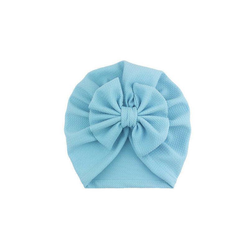Baby Girl Hat Turban With Bow Knot Infant Beanie Solid Big Bowknot Cap For Girls Kid Hats Stevvex