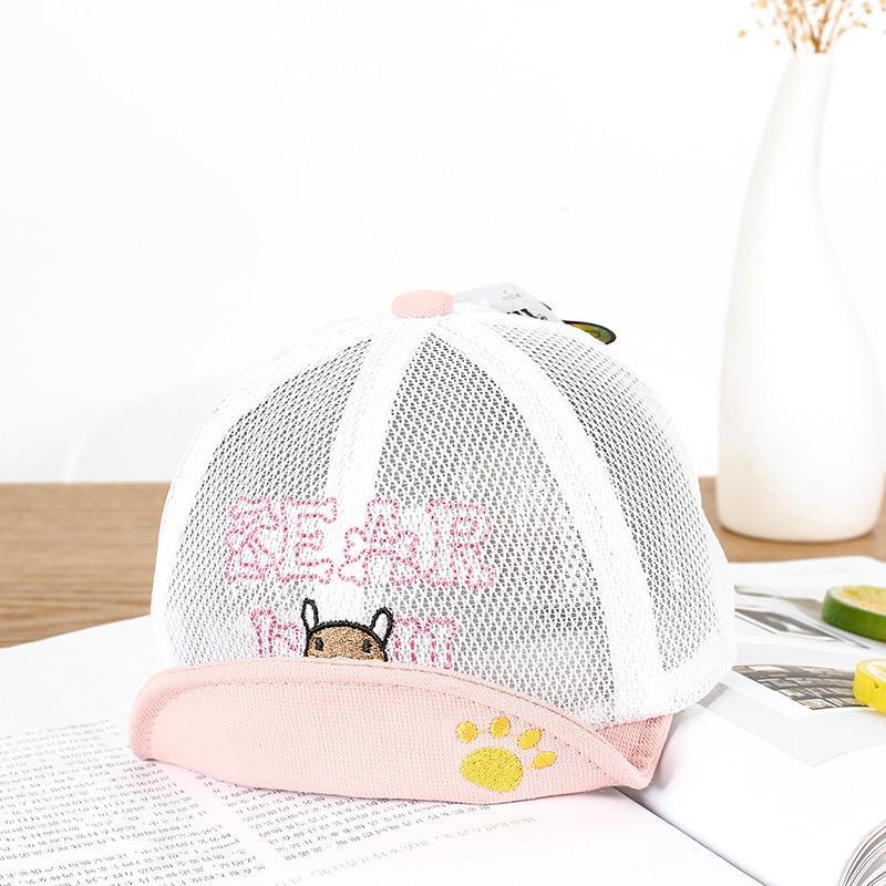 Luxury Summer Newborn Baby Sun Hat Cotton Beret Hat Cartoon Striped Bear Snapback Baseball Cap Baby Hats For girls and Boys Kids Stevvex