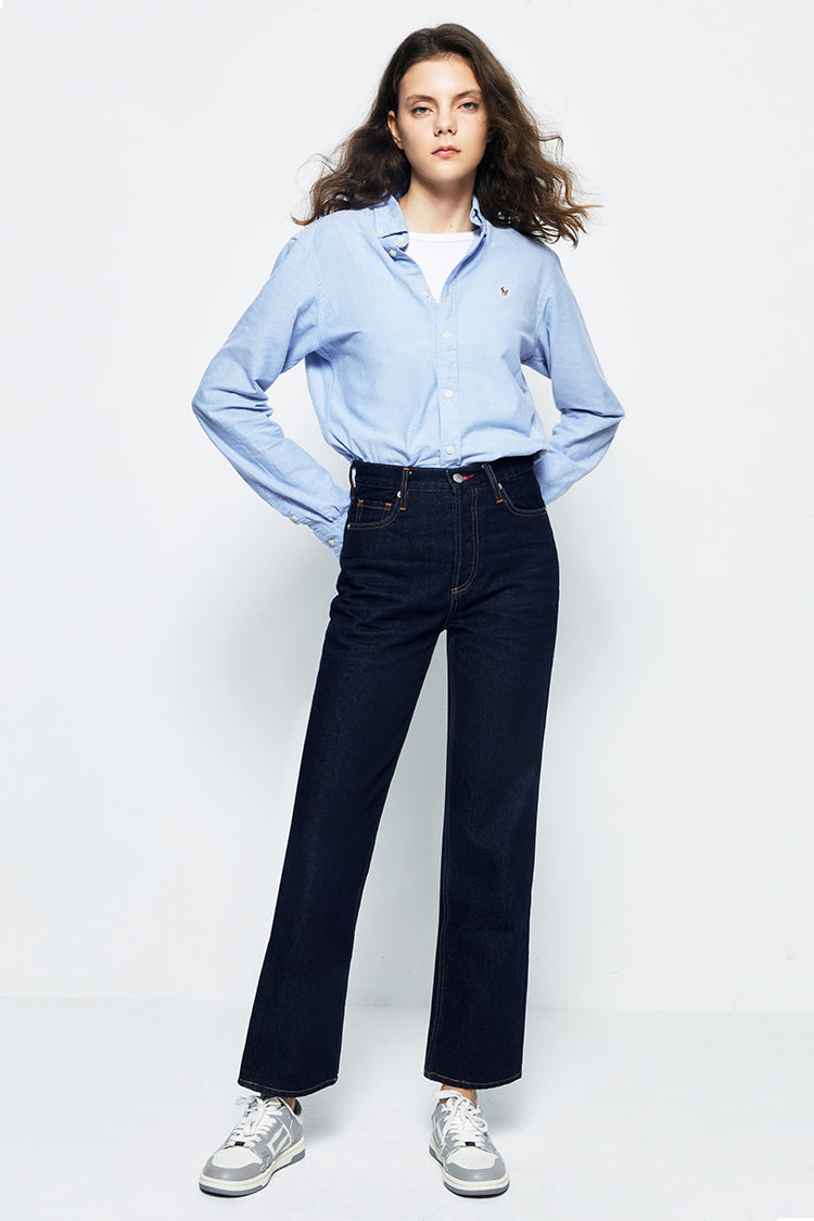 Manhattan High Rise Straight Ankle Jeans HJ160 Hey Joanie