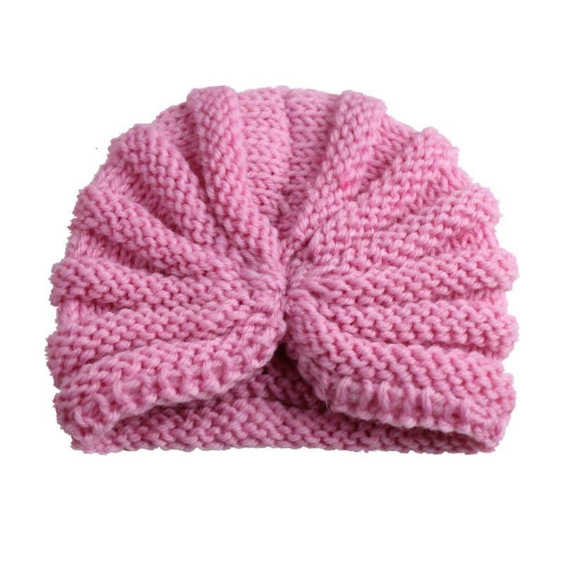 Handmade Knitted Winter Baby Hat for Girls Candy Color Enfant Baby Beanie Turban Hats Newborn Baby Cap Stevvex