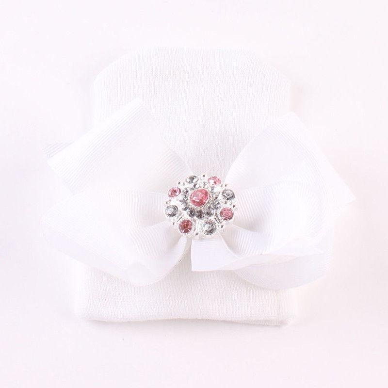 Cute Newest Newborn Baby Girl Comfy Bowknot Cap Elegant Beanie Design Fashionable Babies  Hat Stevvex